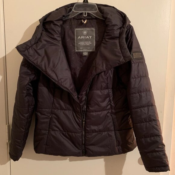 AriatTek insulated puffer jacket Womens Large Dark Grey - Picture 4 of 9